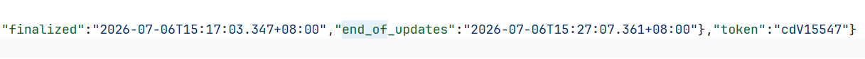 Event Feed End of Updates
