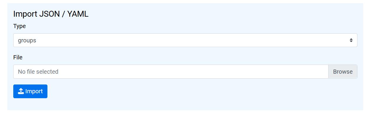 Import JSON